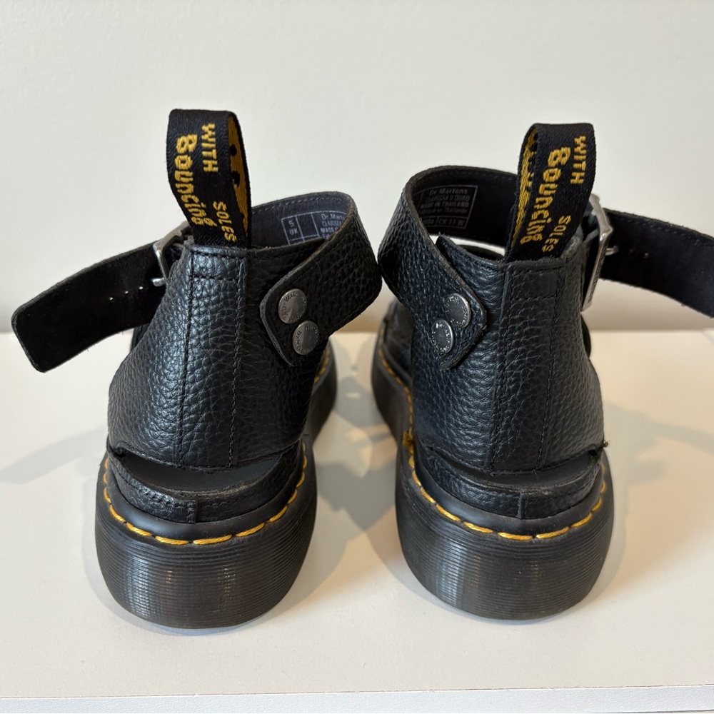 Dr. Martens Black Leather Strap Sandals - Picture 4 of 5